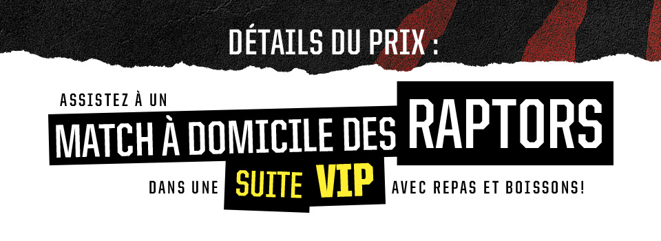 Watch a raptors home game in-style in a VIP suite with food and drinks!